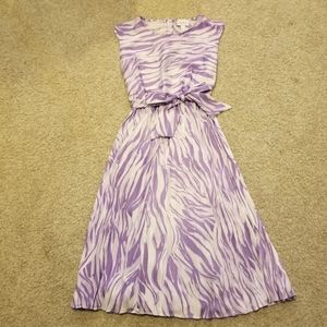 Nine West Women's XS Purple/White Spring//Summer Picnic Dress
